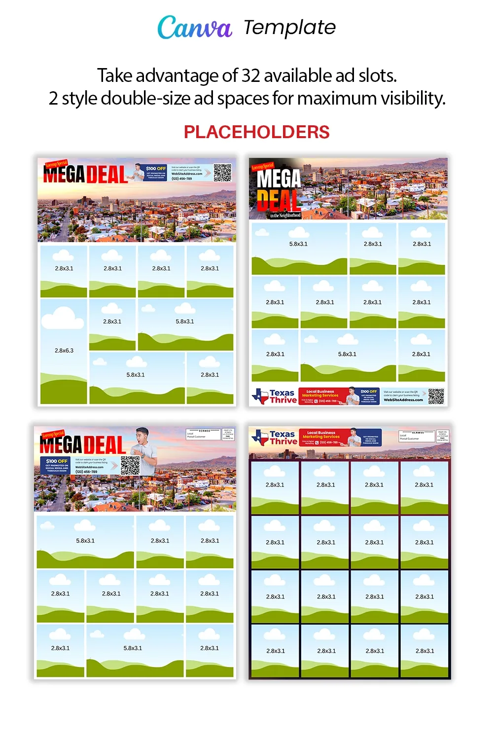 12x15 eddm marketing mailer design canva template