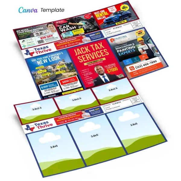 9x12 eddm marketing postcard canva template