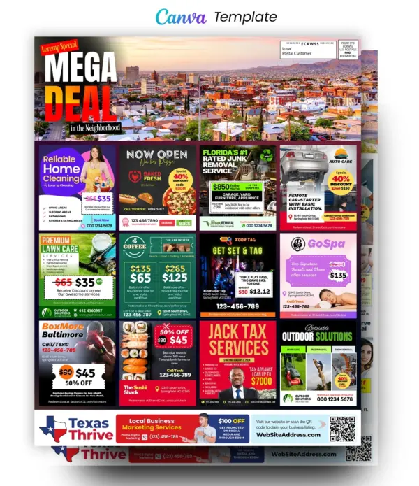 12x15 shared cost eddm mailer marketing psotcard design canva template