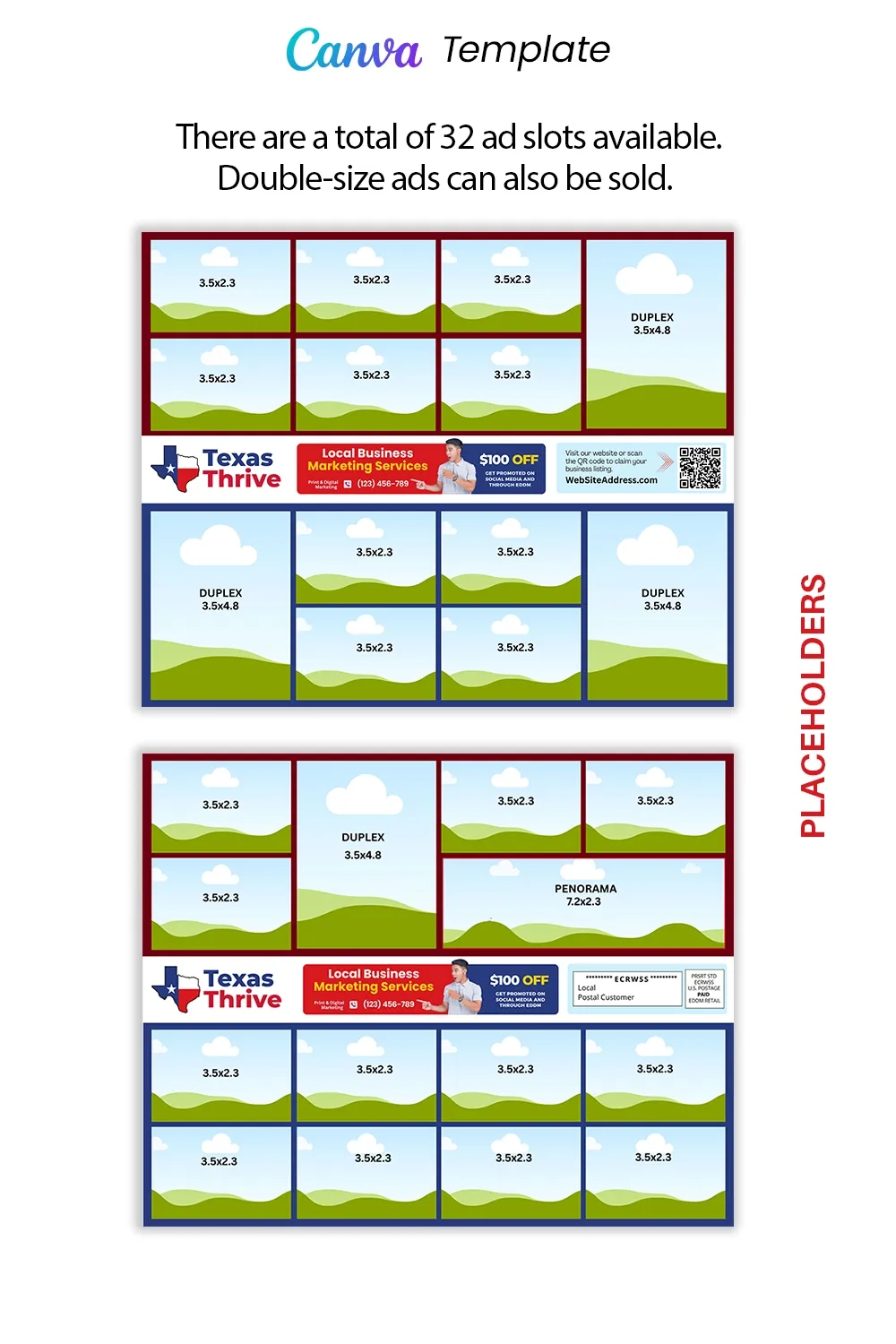 12x15 shard cost eddm marketing postcard template Canva