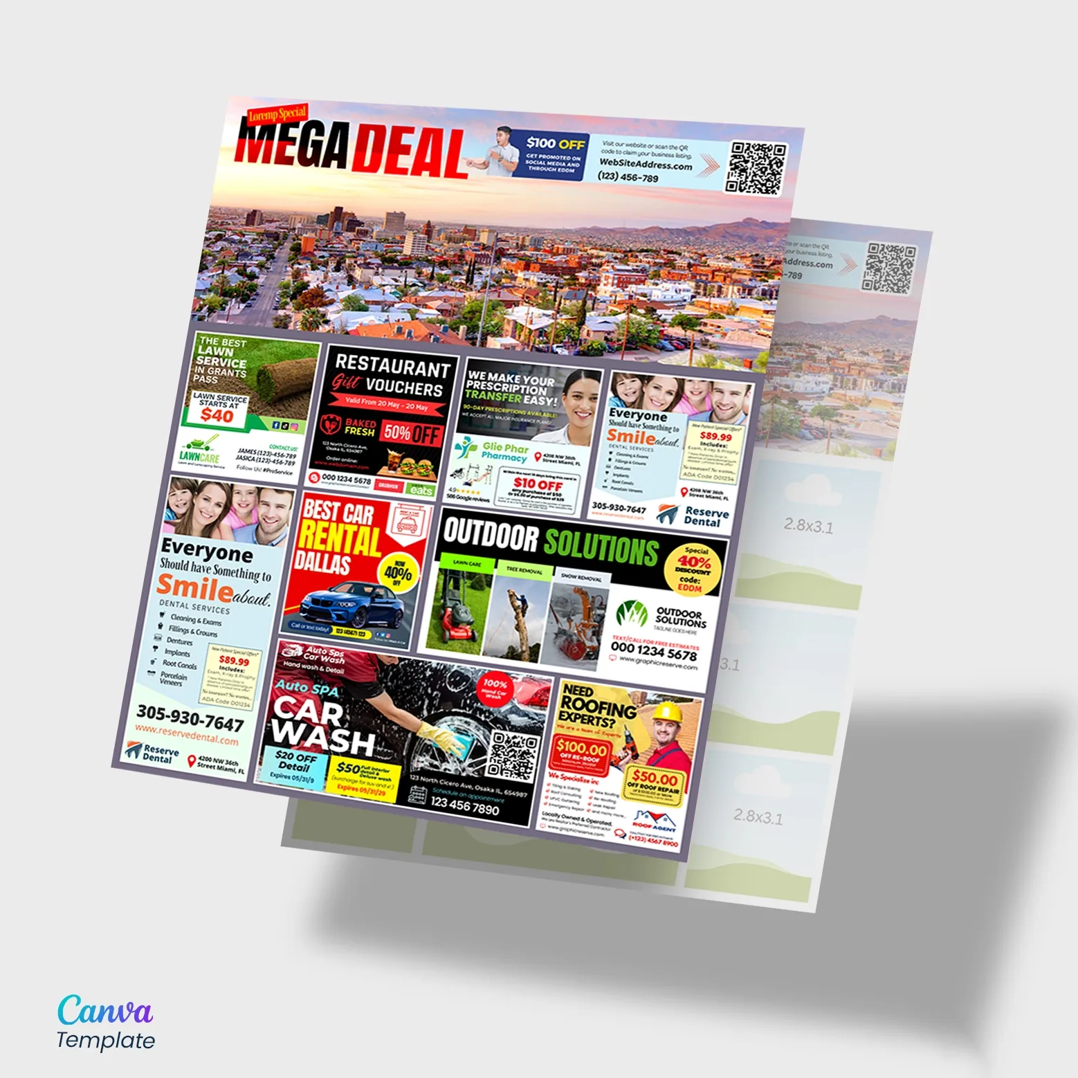 12x15 eddm marketing postcard design canva template