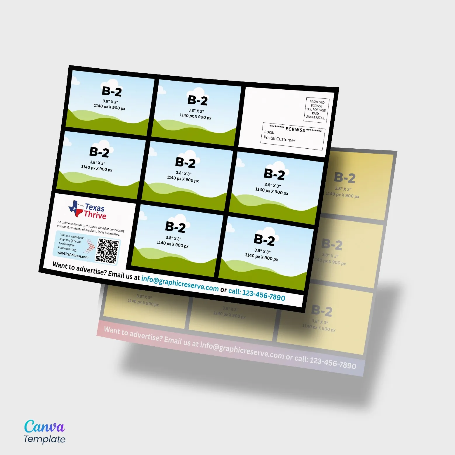 9x12 Shared Cost Postcard Marketing Mailer Design Canva Template