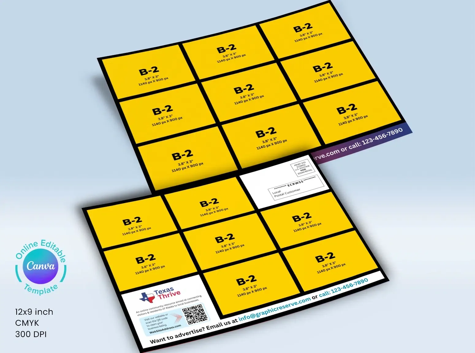 9x12 EDDM Marketing Mailer Design Canva Template