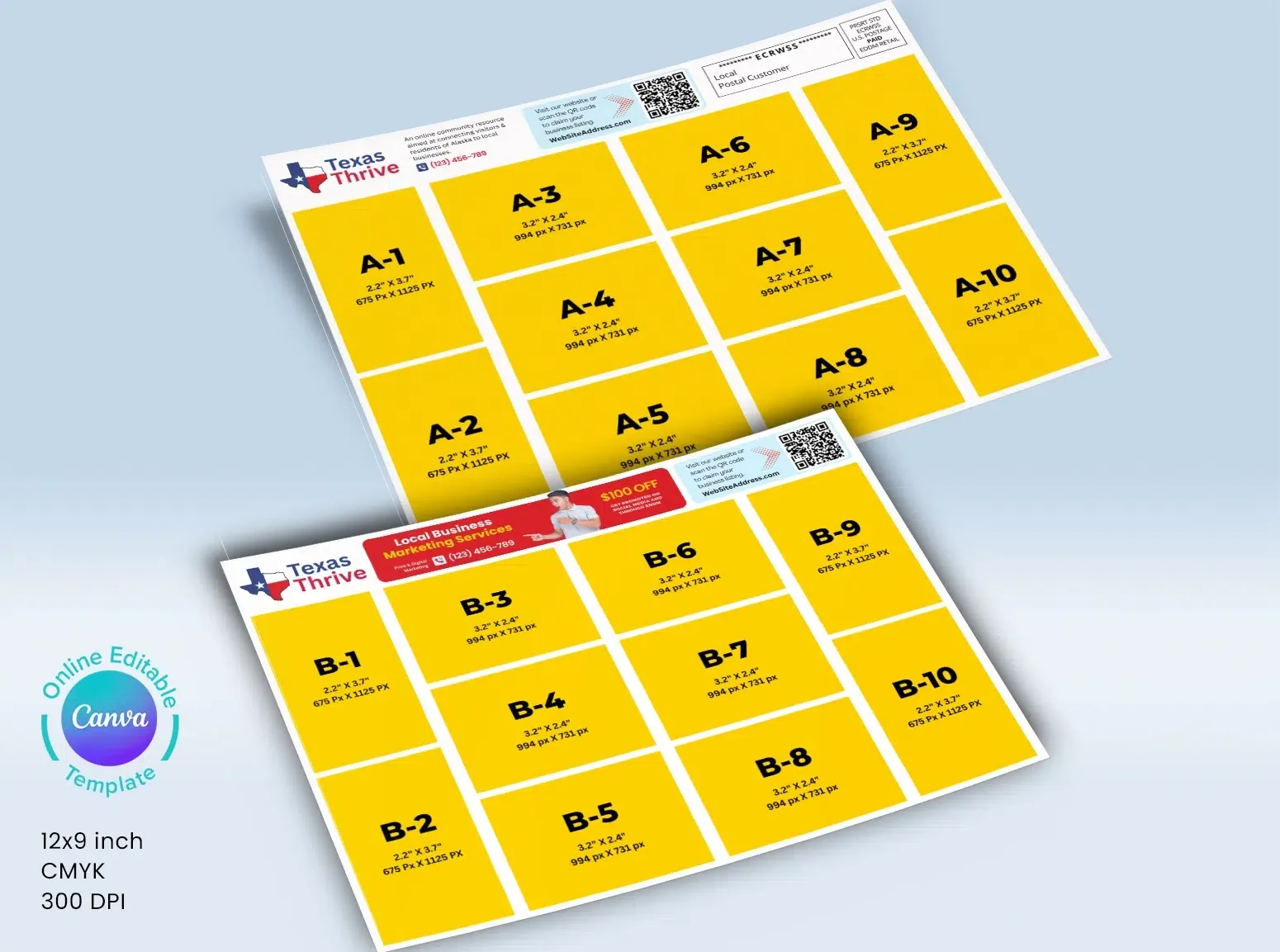 9x12 Postcard Marketing Mailer Design Canva Template