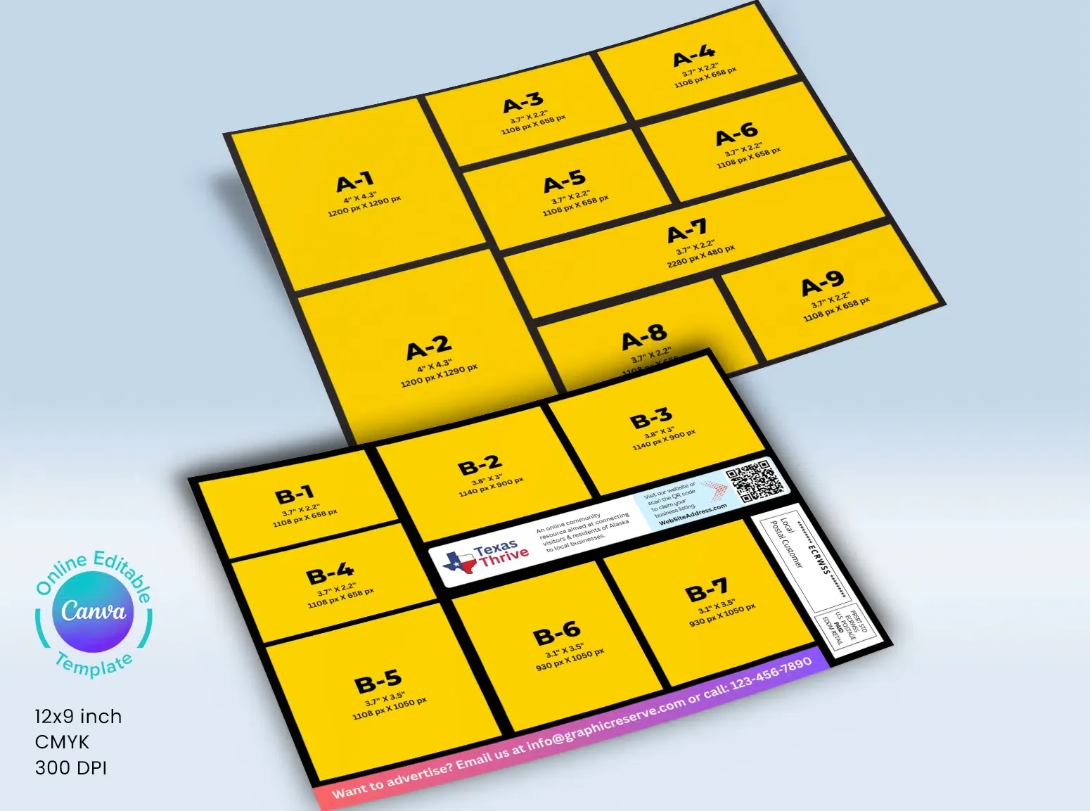 9x12 Mailer Marketing Mailer Design Canva Template